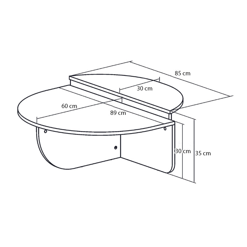 Τραπεζάκι σαλονιού Nilvia  χρώμα sapphire oak Ø85x35εκ.