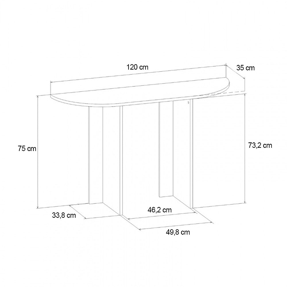 Κονσόλα Cortado  χρώμα travertine 120x35x75εκ.