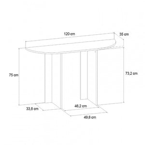 Κονσόλα Cortado  χρώμα travertine 120x35x75εκ.