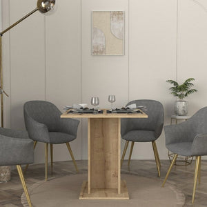 Τραπέζι Allos  χρώμα sapphire oak 75x75x77εκ.