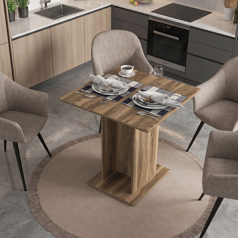 Τραπέζι Allos  χρώμα καρυδί 75x75x77εκ.