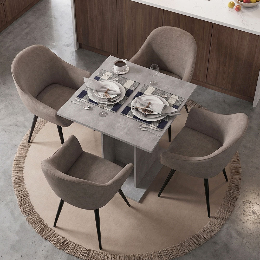 Τραπέζι Allos  χρώμα γκρι σκυροδέματος 75x75x77εκ.