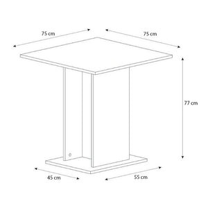 Τραπέζι Allos  χρώμα γκρι σκυροδέματος 75x75x77εκ.