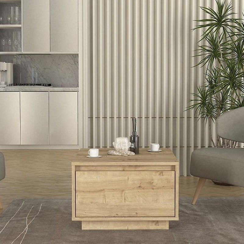 Τραπεζάκι σαλονιού Pura  χρώμα sapphire oak 60x60x40εκ.