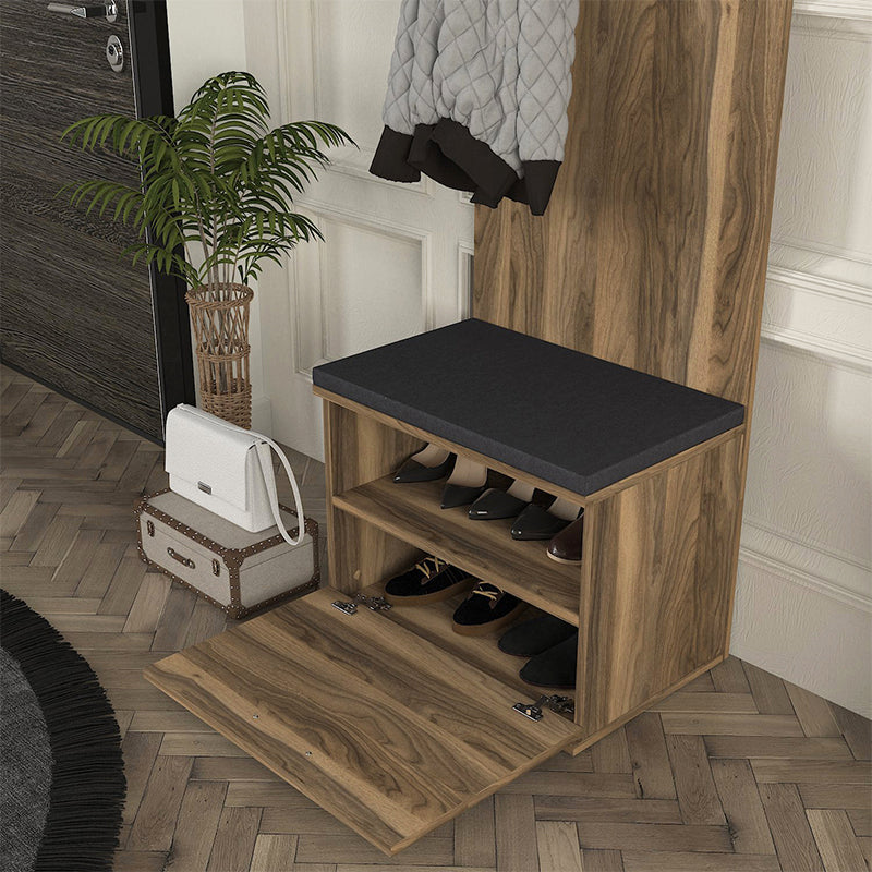 Έπιπλο εισόδου Track  χρώμα καρυδί 60x38,2x190εκ.