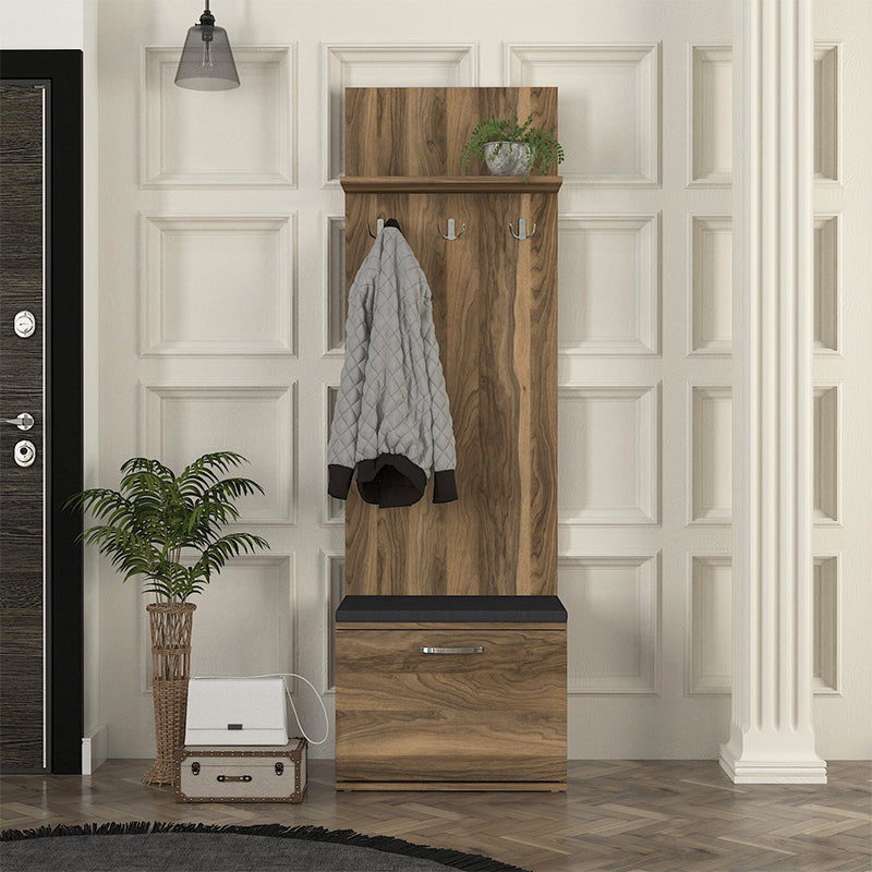 Έπιπλο εισόδου Track  χρώμα καρυδί 60x38,2x190εκ.