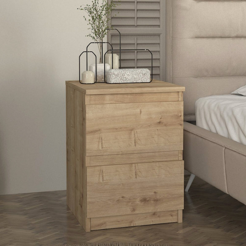 Κομοδίνο Breve  χρώμα sapphire oak 39,8x41,8x55εκ.