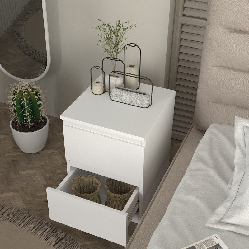 Κομοδίνο Breve  χρώμα λευκό 39,8x41,8x55εκ.