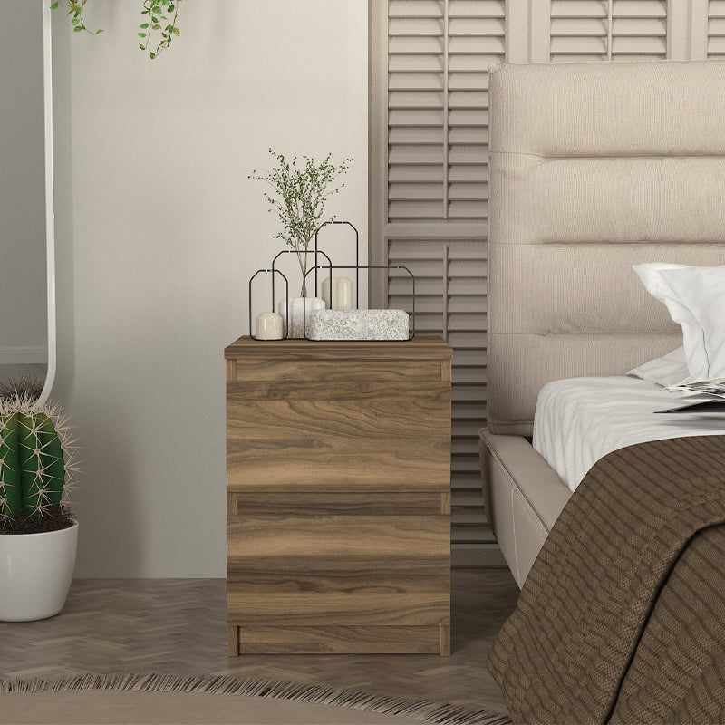 Κομοδίνο Breve  χρώμα καρυδί 39,8x41,8x55εκ.