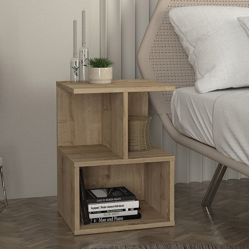 Κομοδίνο - Τραπεζάκι βοηθητικό Entiero  χρώμα sapphire oak 39,8x35x54,6εκ.