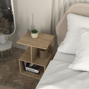Κομοδίνο - Τραπεζάκι βοηθητικό Entiero  χρώμα sapphire oak 39,8x35x54,6εκ.