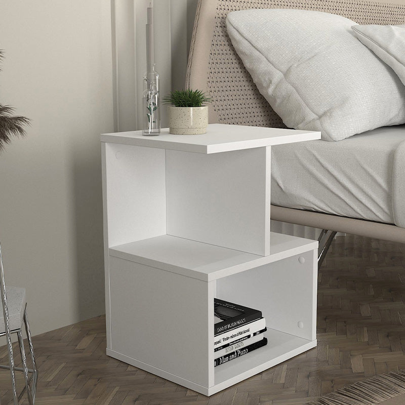 Κομοδίνο - Τραπεζάκι βοηθητικό Entiero  χρώμα λευκό 39,8x35x54,6εκ.