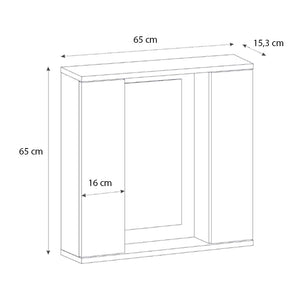 Καθρέπτης μπάνιου Surra Μegapap χρώμα λευκό 65x15,3x65εκ.