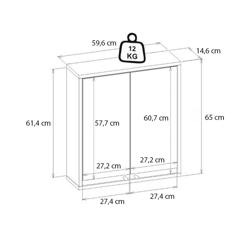 Καθρέπτης μπάνιου Lilian Μegapap χρώμα atlantic pine 59,6x14,6x65εκ.