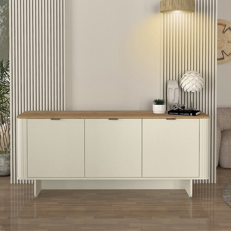 Μπουφές Bohema  χρώμα ivory - sepet oak 180x47x76,6εκ.