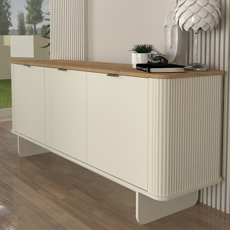 Μπουφές Bohema  χρώμα ivory - sepet oak 180x47x76,6εκ.