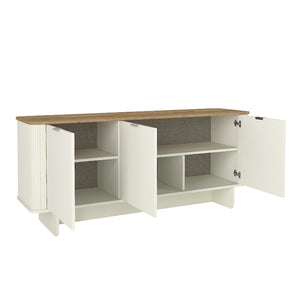 Μπουφές Bohema  χρώμα ivory - sepet oak 180x47x76,6εκ.