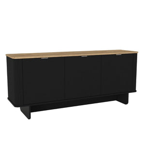 Μπουφές Bohema  χρώμα μαύρο - sepet oak 180x47x76,6εκ.
