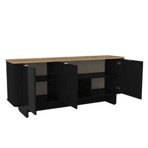 Μπουφές Bohema  χρώμα μαύρο - sepet oak 180x47x76,6εκ.