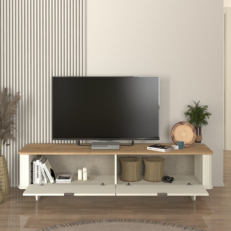 Έπιπλο τηλεόρασης Bohema  χρώμα ivory - sepet oak 180x47x45,6εκ.