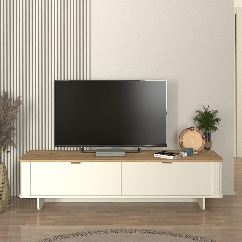 Έπιπλο τηλεόρασης Bohema  χρώμα ivory - sepet oak 180x47x45,6εκ.