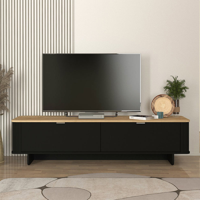Έπιπλο τηλεόρασης Bohema  χρώμα μαύρο - sepet oak 180x47x45,6εκ.