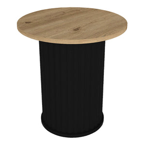 Τραπεζάκι βοηθητικό Bohema  χρώμα μαύρο - sepet oak Ø50x53,2εκ.