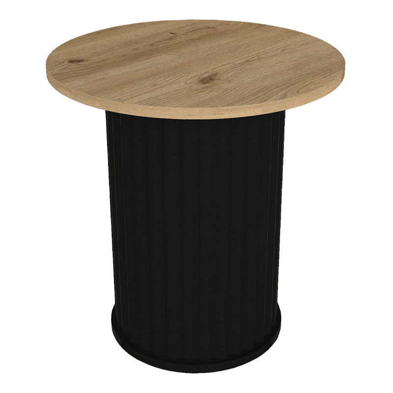 Τραπεζάκι βοηθητικό Bohema  χρώμα μαύρο - sepet oak Ø50x53,2εκ.