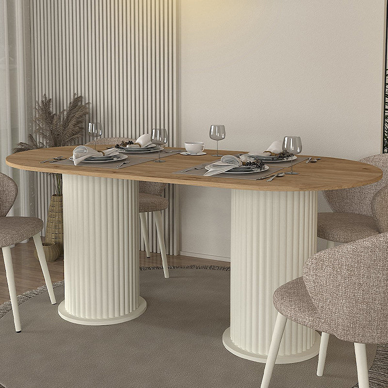 Τραπέζι Bohema  χρώμα ivory - sepet oak 180x90x77,7εκ.