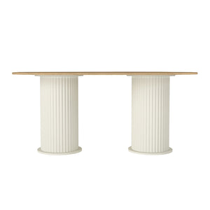Τραπέζι Bohema  χρώμα ivory - sepet oak 180x90x77,7εκ.