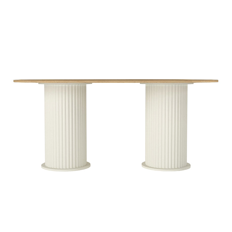 Τραπέζι Bohema  χρώμα ivory - sepet oak 180x90x77,7εκ.
