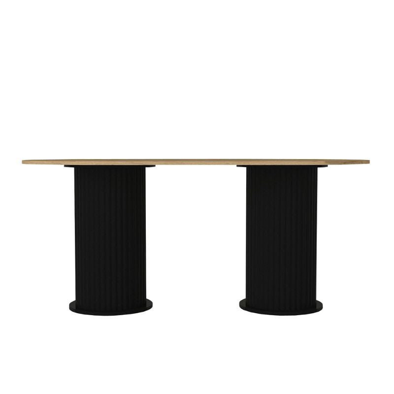 Τραπέζι Bohema  χρώμα μαύρο - sepet oak 180x90x77,7εκ.