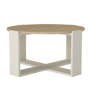 Τραπεζάκι σαλονιού Rebel  χρώμα rota oak - sandstone Ø70x38εκ.
