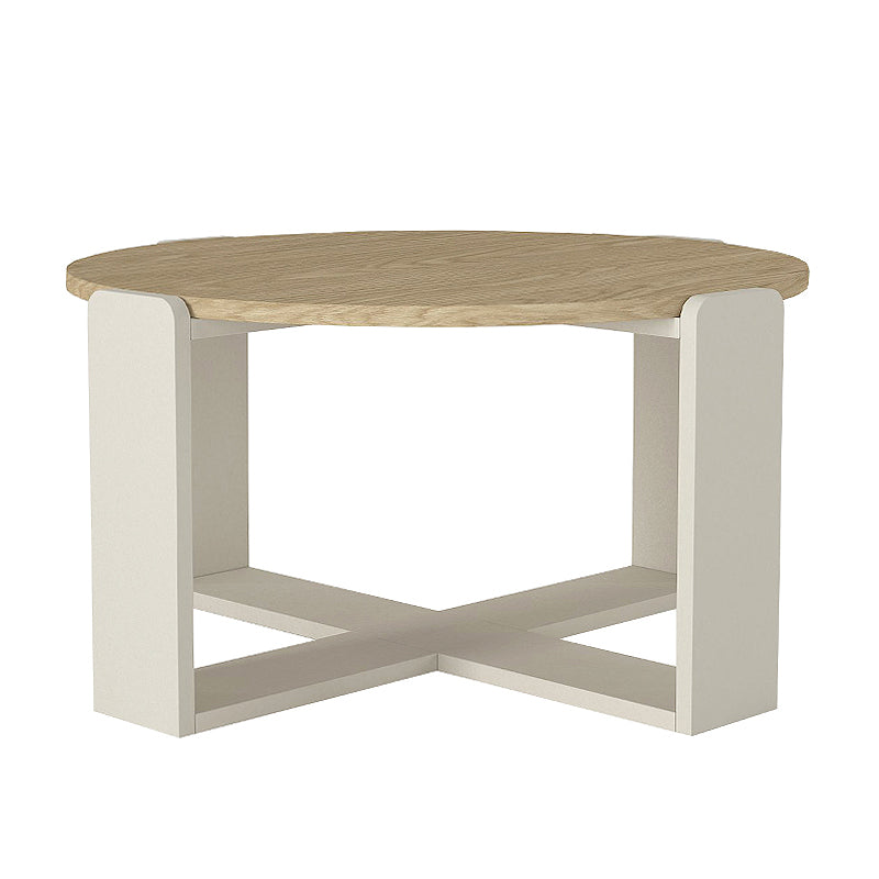 Τραπεζάκι σαλονιού Rebel  χρώμα rota oak - sandstone Ø70x38εκ.