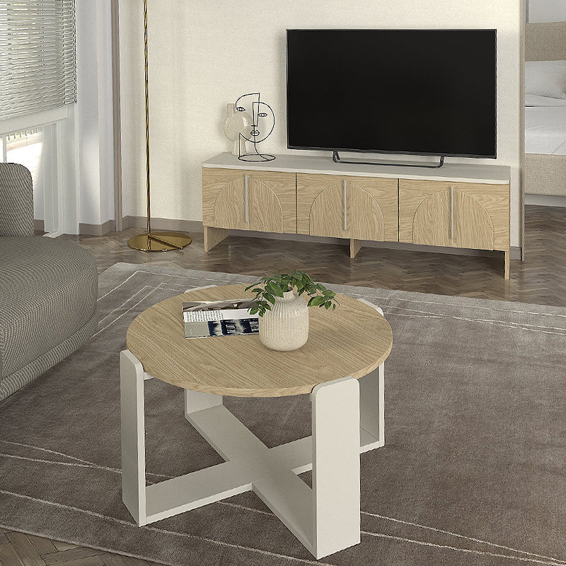 Έπιπλο τηλεόρασης Rebel  χρώμα rota oak - sandstone 150x35x45εκ.