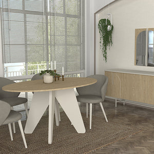 Τραπέζι Rebel  χρώμα rota oak - sandstone 150x90x75εκ.