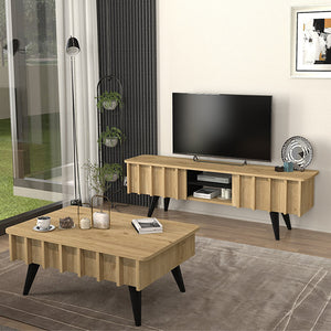 Έπιπλο τηλεόρασης Gemma  χρώμα sepet oak 150x35x46,7εκ.