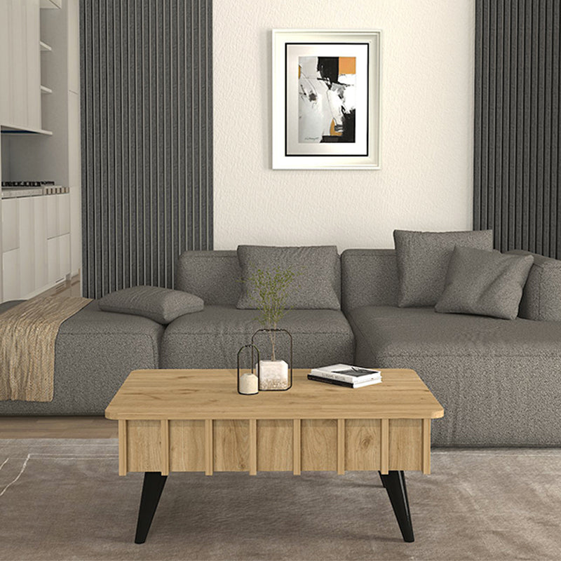 Τραπεζάκι σαλονιού Gemma  χρώμα sepet oak 90x59,6x36,8εκ.