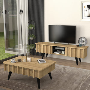 Τραπεζάκι σαλονιού Gemma  χρώμα sepet oak 90x59,6x36,8εκ.
