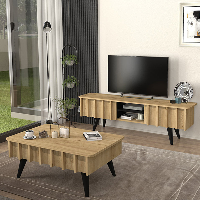 Τραπεζάκι σαλονιού Gemma  χρώμα sepet oak 90x59,6x36,8εκ.