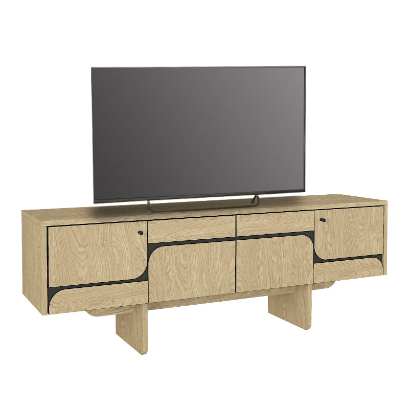 Έπιπλο τηλεόρασης Lava  χρώμα rota oak - ανθρακί 150x35x51,3εκ.