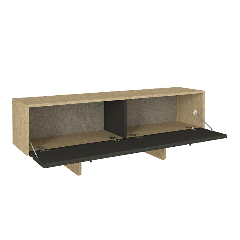 Έπιπλο τηλεόρασης Lava  χρώμα rota oak - ανθρακί 150x35x51,3εκ.