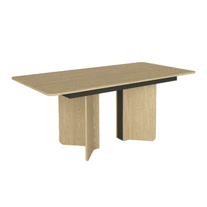 Τραπέζι Lava  χρώμα rota oak - ανθρακί 180x90x76,8εκ.