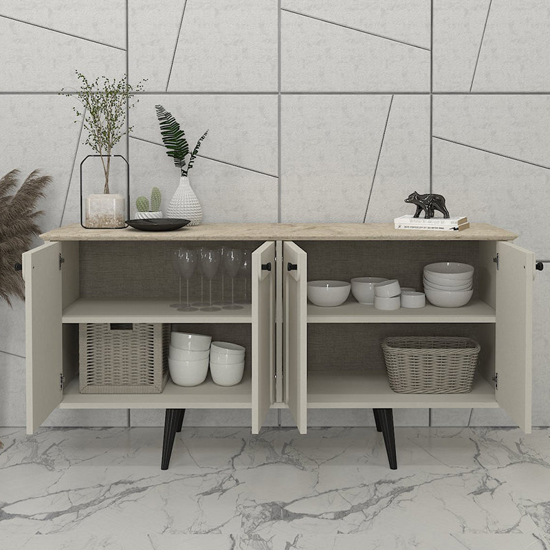 Μπουφές Sevilla  χρώμα sandstone - travertine 150x44,6x72,2εκ.