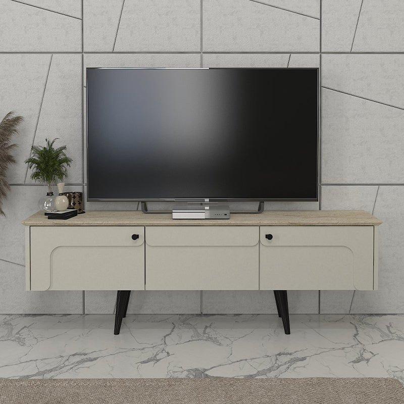 Έπιπλο τηλεόρασης Sevilla  χρώμα sandstone - travertine 150x35x45,6εκ.