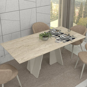 Τραπέζι Sevilla  χρώμα sandstone - travertine 180x90x75εκ.