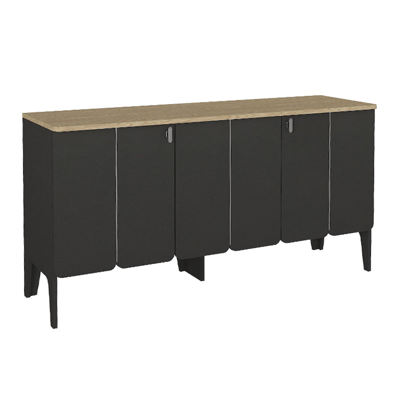 Μπουφές Pedro  χρώμα ανθρακί - rota oak 150x45x75εκ.