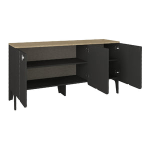 Μπουφές Pedro  χρώμα ανθρακί - rota oak 150x45x75εκ.