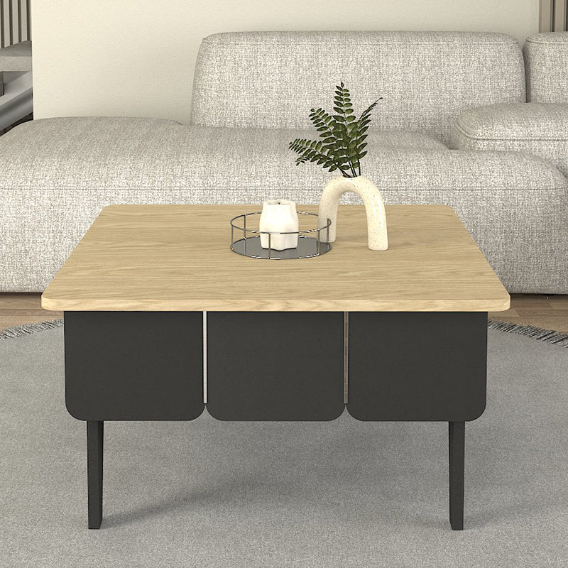 Τραπεζάκι σαλονιού Pedro  χρώμα ανθρακί - rota oak 73,2x73,2x38,6εκ.
