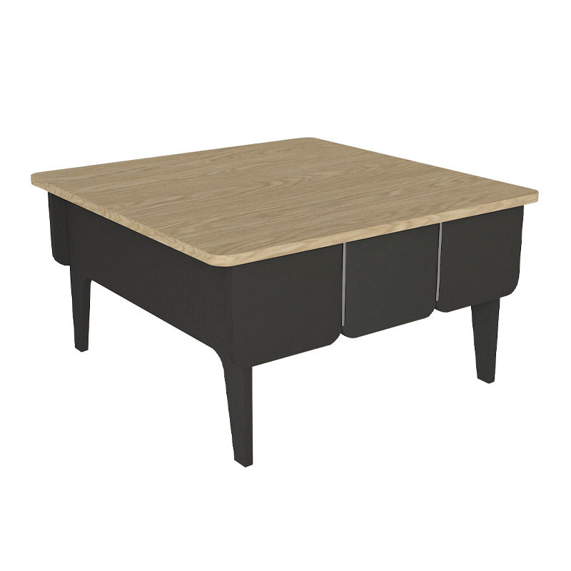 Τραπεζάκι σαλονιού Pedro  χρώμα ανθρακί - rota oak 73,2x73,2x38,6εκ.